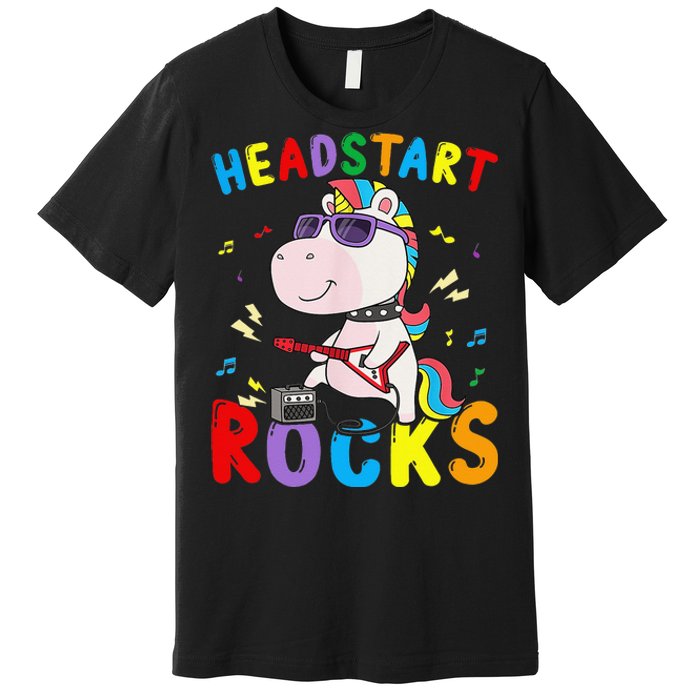 Headstart Rocks Cute Unicorn Back To School Premium T-Shirt