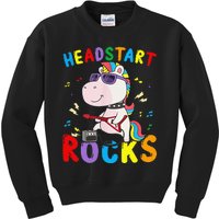 Headstart Rocks Cute Unicorn Back To School Kids Sweatshirt