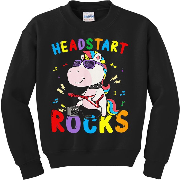 Headstart Rocks Cute Unicorn Back To School Kids Sweatshirt