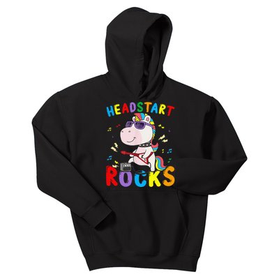 Headstart Rocks Cute Unicorn Back To School Kids Hoodie