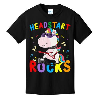 Headstart Rocks Cute Unicorn Back To School Kids T-Shirt