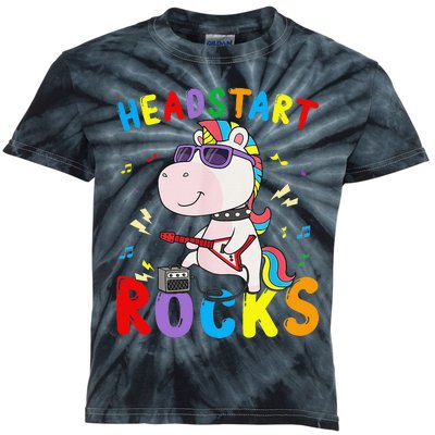 Headstart Rocks Cute Unicorn Back To School Kids Tie-Dye T-Shirt