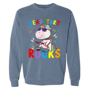 Headstart Rocks Cute Unicorn Back To School Garment-Dyed Sweatshirt