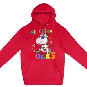 Headstart Rocks Cute Unicorn Back To School Premium Pullover Hoodie