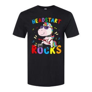 Headstart Rocks Cute Unicorn Back To School Softstyle CVC T-Shirt