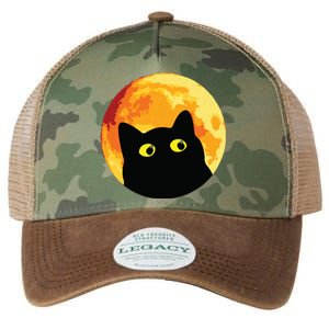 Halloween Retro Cat Moon Legacy Tie Dye Trucker Hat