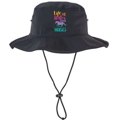 Horseback Riding Cute Life Is Better With Horses Legacy Cool Fit Booney Bucket Hat