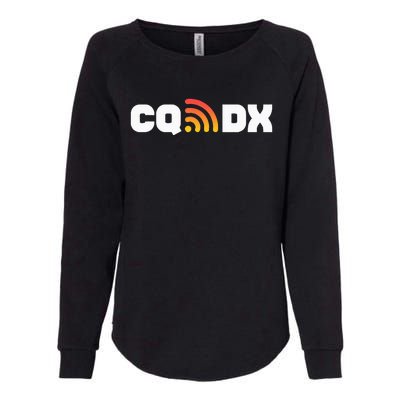 Ham Radio Cq Dx Amateur Radio Operator Signal Womens California Wash Sweatshirt