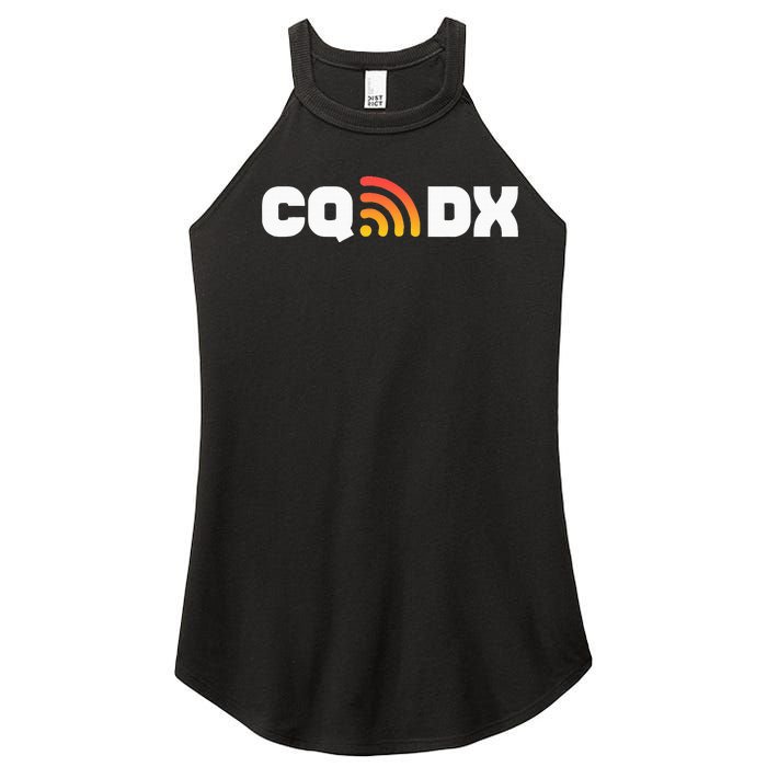 Ham Radio Cq Dx Amateur Radio Operator Signal Women’s Perfect Tri Rocker Tank