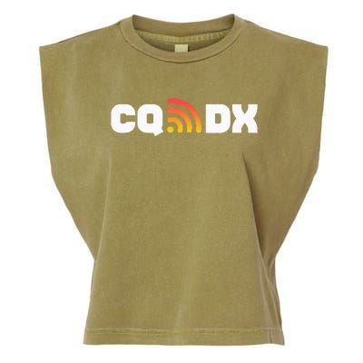 Ham Radio Cq Dx Amateur Radio Operator Signal Garment-Dyed Women's Muscle Tee