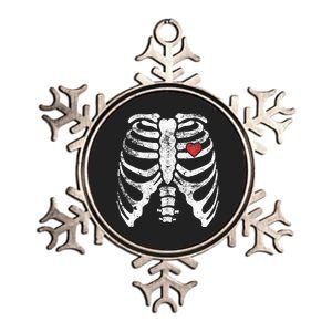 Heart Rib Cage Xray Metallic Star Ornament