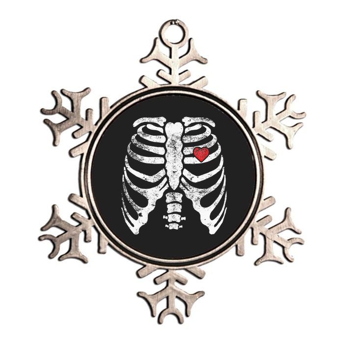 Heart Rib Cage Xray Metallic Star Ornament