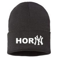 Hor(Ny) Rare Comedy Horny Ny Funny Joke Sustainable Knit Beanie