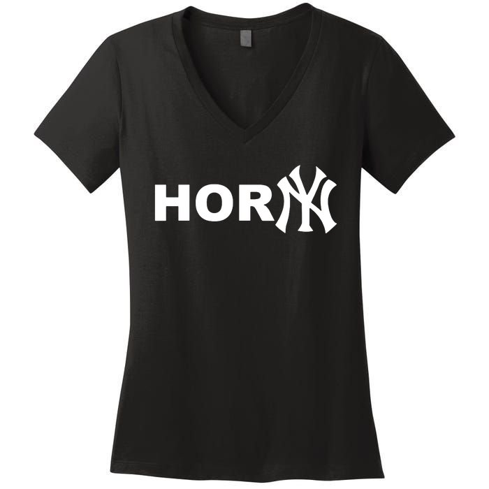 Hor(Ny) Rare Comedy Horny Ny Funny Joke Women's V-Neck T-Shirt