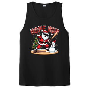 Home Run Christmas Baseball Santa Claus Snow Xmas Cute Gift PosiCharge Competitor Tank