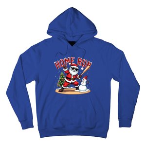 Home Run Christmas Baseball Santa Claus Snow Xmas Cute Gift Hoodie