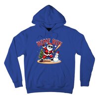 Home Run Christmas Baseball Santa Claus Snow Xmas Cute Gift Hoodie