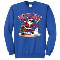 Home Run Christmas Baseball Santa Claus Snow Xmas Cute Gift Sweatshirt