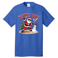 Home Run Christmas Baseball Santa Claus Snow Xmas Cute Gift Tall T-Shirt