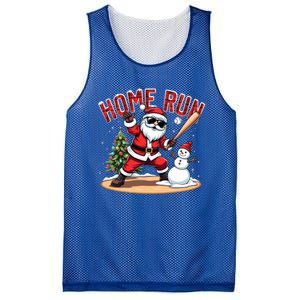 Home Run Christmas Baseball Santa Claus Snow Xmas Cute Gift Mesh Reversible Basketball Jersey Tank