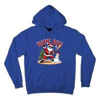 Home Run Christmas Baseball Santa Claus Snow Xmas Cute Gift Tall Hoodie