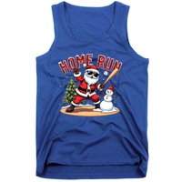 Home Run Christmas Baseball Santa Claus Snow Xmas Cute Gift Tank Top