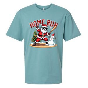 Home Run Christmas Baseball Santa Claus Snow Xmas Cute Gift Sueded Cloud Jersey T-Shirt