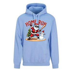 Home Run Christmas Baseball Santa Claus Snow Xmas Cute Gift Unisex Surf Hoodie