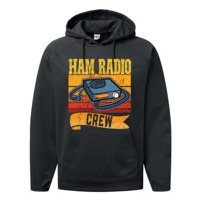 Ham Radio Crew Amateur Radio And Ham Radio Operator Performance Fleece Hoodie