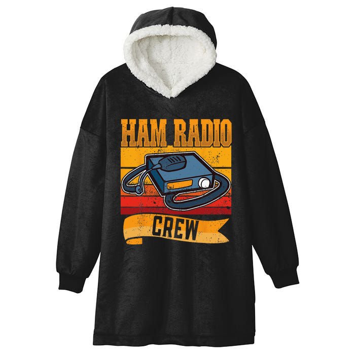 Ham Radio Crew Amateur Radio and Ham Radio Operator Hooded Wearable Blanket