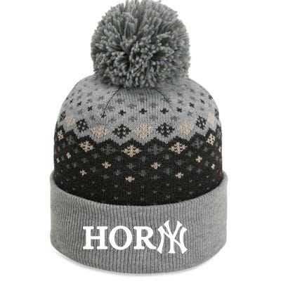 Hor(Ny) Rare Comedy Horny Ny Funny Joke The Baniff Cuffed Pom Beanie