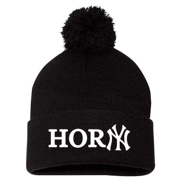 Hor(Ny) Rare Comedy Horny Ny Funny Joke Pom Pom 12in Knit Beanie