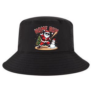 Home Run Christmas Baseball Santa Claus Snow Xmas Gift Cool Comfort Performance Bucket Hat