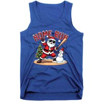 Home Run Christmas Baseball Santa Claus Snow Xmas Gift Tank Top