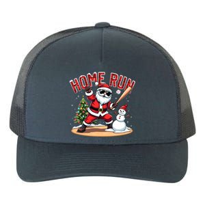 Home Run Christmas Baseball Santa Claus Snow Xmas Gift Yupoong Adult 5-Panel Trucker Hat