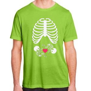 Halloween Rib Cage Pregnancy Expecting Twins Baby Love Adult ChromaSoft Performance T-Shirt