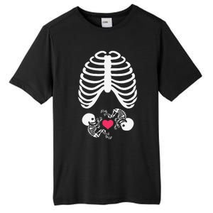 Halloween Rib Cage Pregnancy Expecting Twins Baby Love Tall Fusion ChromaSoft Performance T-Shirt