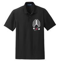 Halloween Rib Cage Pregnancy Expecting Twins Baby Love Dry Zone Grid Polo