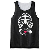 Halloween Rib Cage Pregnancy Expecting Twins Baby Love Mesh Reversible Basketball Jersey Tank