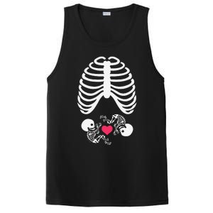 Halloween Rib Cage Pregnancy Expecting Twins Baby Love PosiCharge Competitor Tank