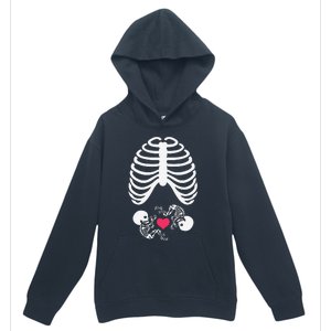 Halloween Rib Cage Pregnancy Expecting Twins Baby Love Urban Pullover Hoodie