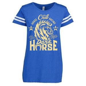 Horse Racing Club Dark Horse Born To Ride Enza Ladies Jersey Football T-Shirt