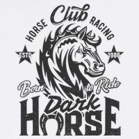 Horse Racing Club Dark Horse Born To Ride Cool Comfort Performance Bucket Hat