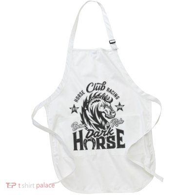 Horse Racing Club Dark Horse Born To Ride Full-Length Apron With Pockets
