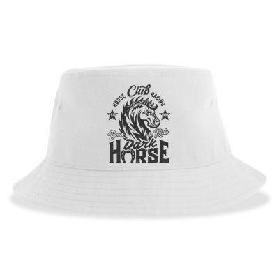 Horse Racing Club Dark Horse Born To Ride Sustainable Bucket Hat