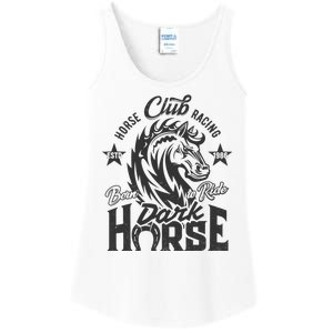 Horse Racing Club Dark Horse Born To Ride Ladies Essential Tank