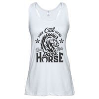 Horse Racing Club Dark Horse Born To Ride Ladies Essential Flowy Tank