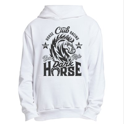 Horse Racing Club Dark Horse Born To Ride Urban Pullover Hoodie