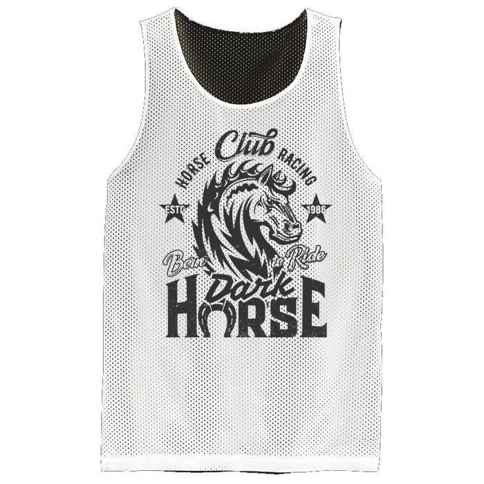 Horse Racing Club Dark Horse Born To Ride Mesh Reversible Basketball Jersey Tank