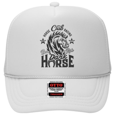 Horse Racing Club Dark Horse Born To Ride Trucker Hat